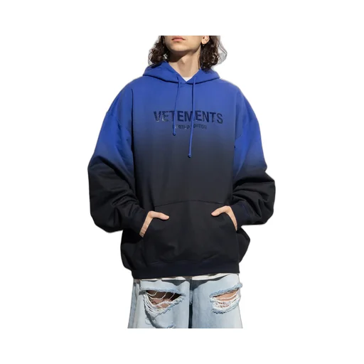 Logo-Print Faded-Effect Hoodie