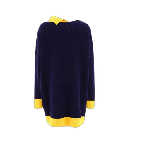 Marni Color-Block Logo Patch Knitted Dress