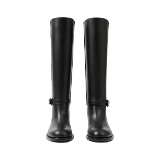 Burberry Logo Debossed Almond-Toe Boots
