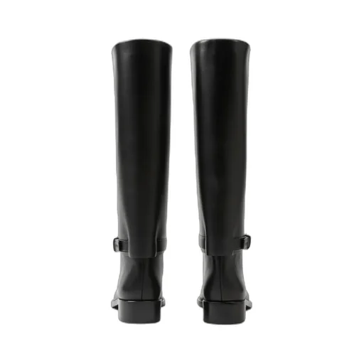 Burberry Logo Debossed Almond-Toe Boots