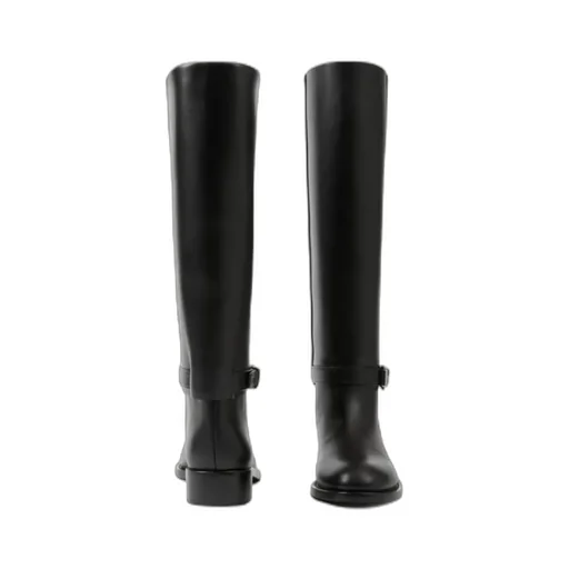 Burberry Logo Debossed Almond-Toe Boots