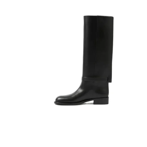 Burberry Logo Debossed Almond-Toe Boots