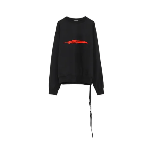 Ann Demeulemeester Feather-Printed Crewneck Sweatshirt