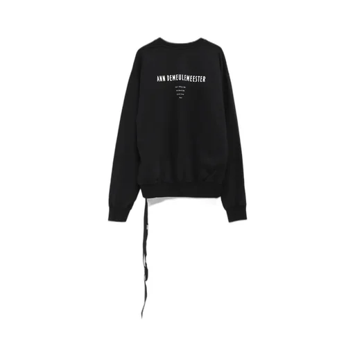 Ann Demeulemeester Feather-Printed Crewneck Sweatshirt