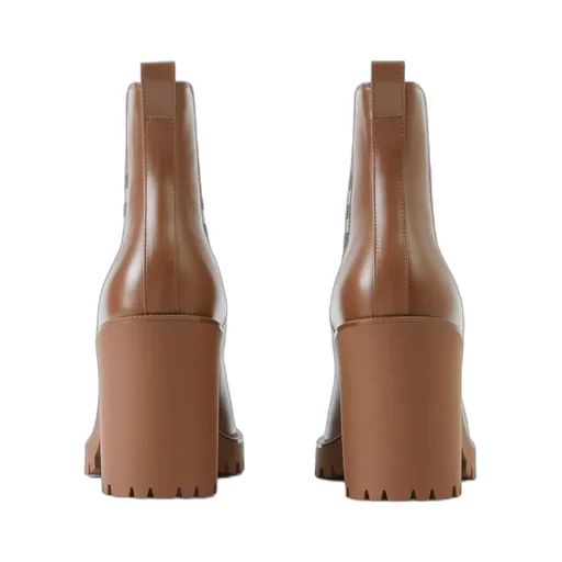 Burberry New Allostock Check Panel Ankle Boots