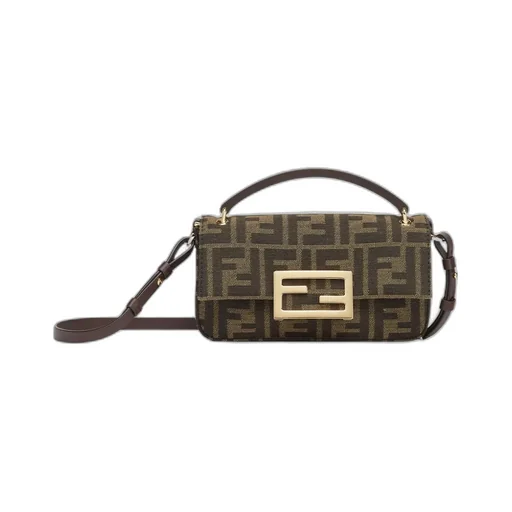 Brown Ff Fabric Pouch