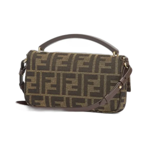 Brown Ff Fabric Pouch