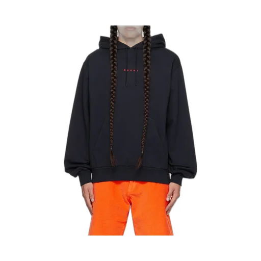 Marni Logo Printed Drawstring Hoodie