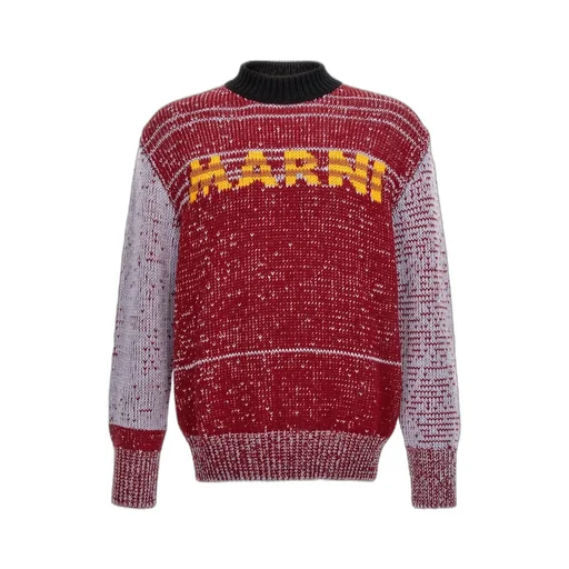 Marni Logo Intarsia Crewneck Jumper
