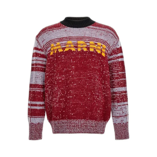 Marni Logo Intarsia Crewneck Jumper