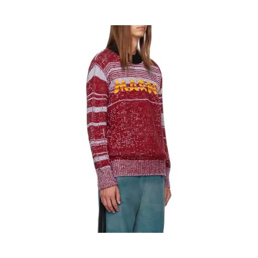 Marni Logo Intarsia Crewneck Jumper