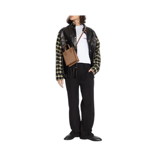 Versace Checked-Panel Long-Sleeved Shirt Jacket