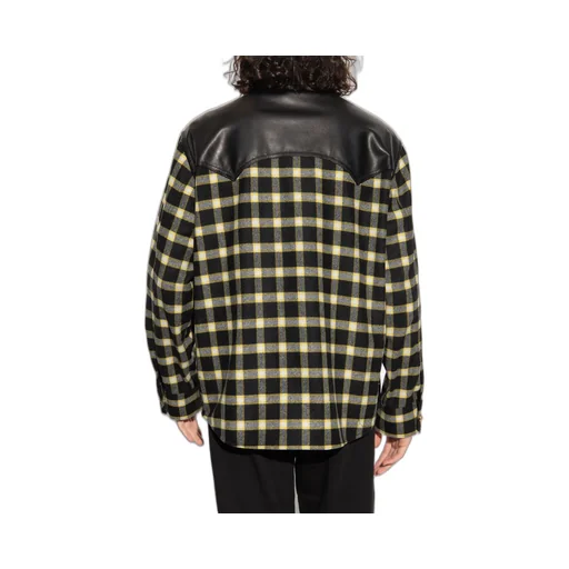 Versace Checked-Panel Long-Sleeved Shirt Jacket
