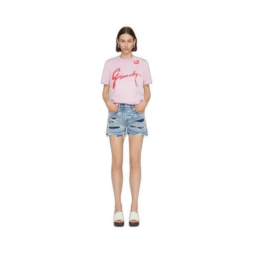 Mini Denim Shorts With Broken Holes