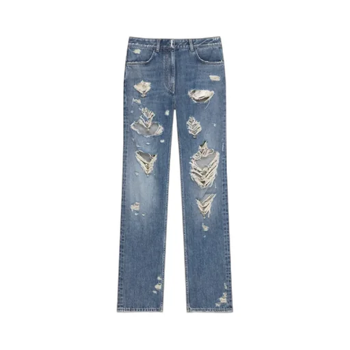 Givenchy Straight-Leg Distressed Jeans