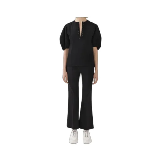 Cropped Flared Trousers