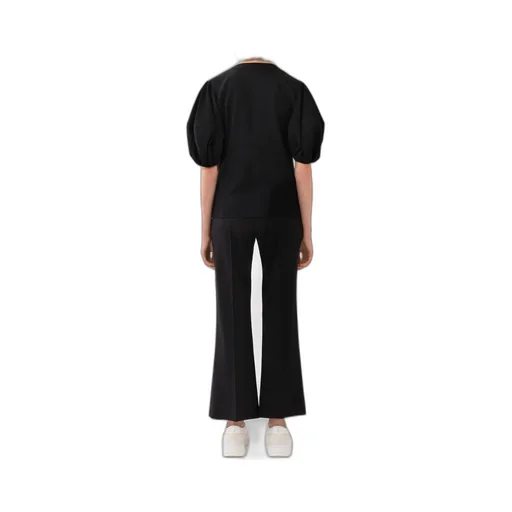 Cropped Flared Trousers