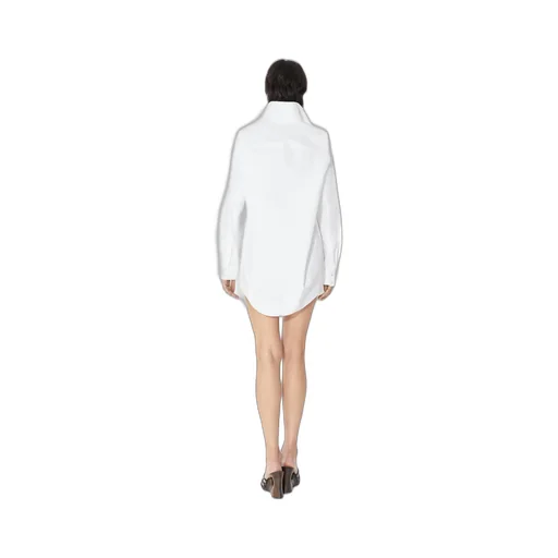 AlaÏA Long-Sleeved Poplin Shirt Dress