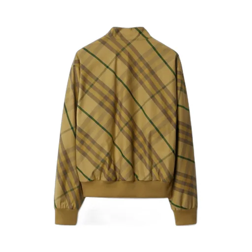 Burberry Check Printed Zipped Bomber Jacket