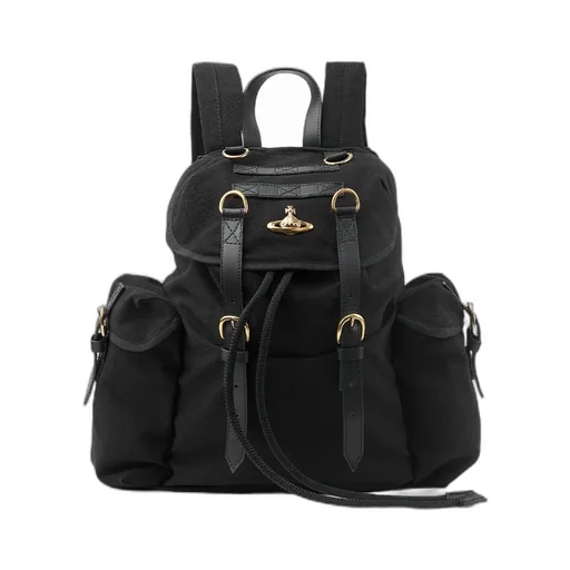 Vivienne Westwood Highland Logo-Plaque Foldover Top Backpack