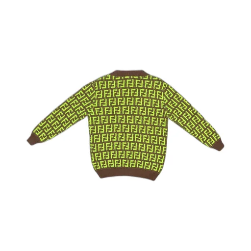 Fendi Kids Allover Logo Jacquard Buttoned Cardigan