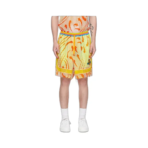 Vivienne Westwood Orb Embroidered Fringed Boxing Shorts