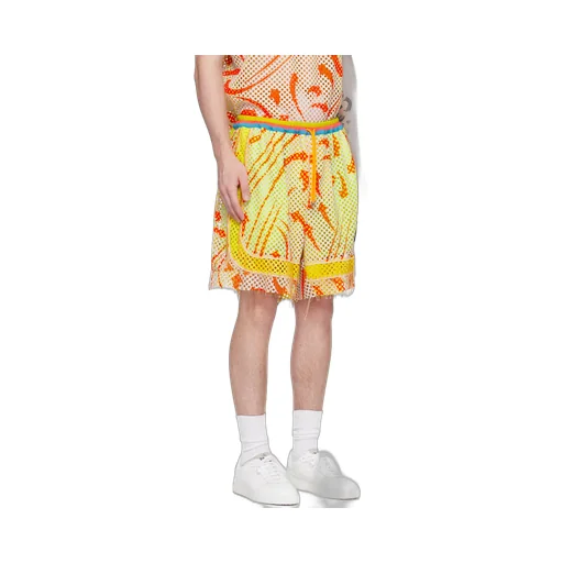 Vivienne Westwood Orb Embroidered Fringed Boxing Shorts