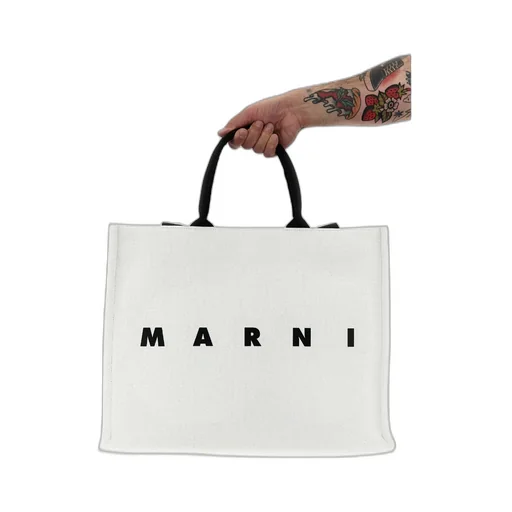 Marni Logo Printed Tote Bag
