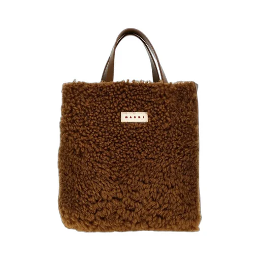 Marni Logo-Patch Open Top Tote Bag