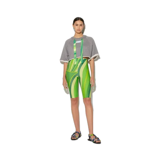 Melange-Effect Cropped Top