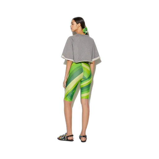 Melange-Effect Cropped Top