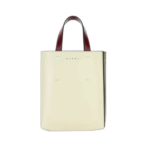 Two-Tone Leather Tote Bag
