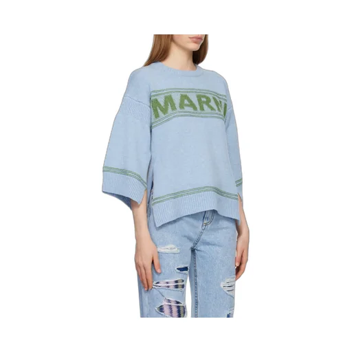 Marni Logo Intarsia-Knit Crewneck Jumper