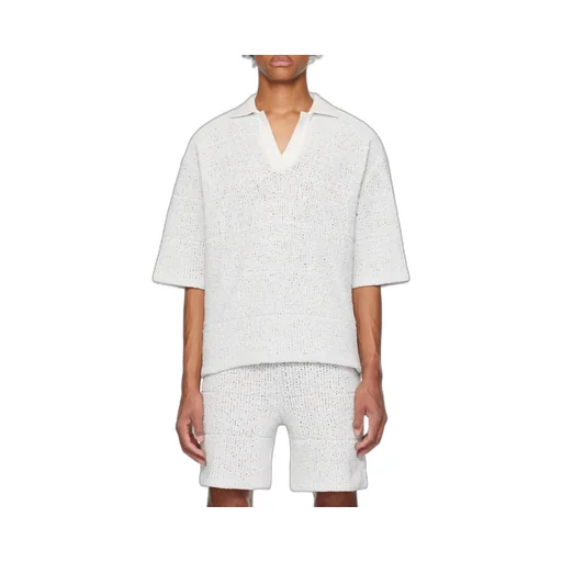Short-Sleeved Knitted Polo Shirt