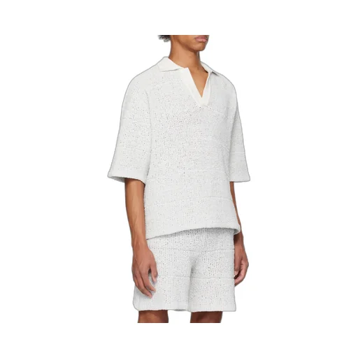 Short-Sleeved Knitted Polo Shirt