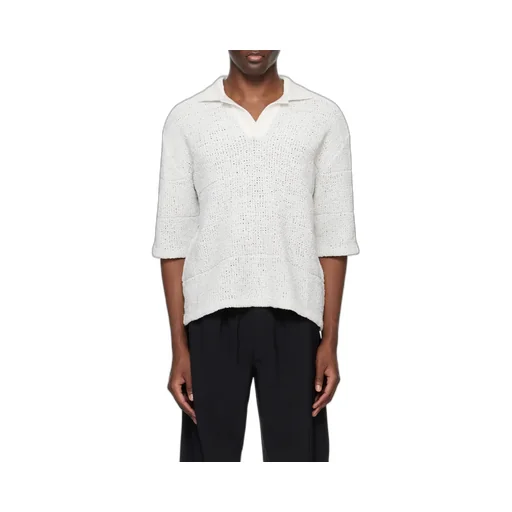 Short-Sleeved Knitted Polo Shirt