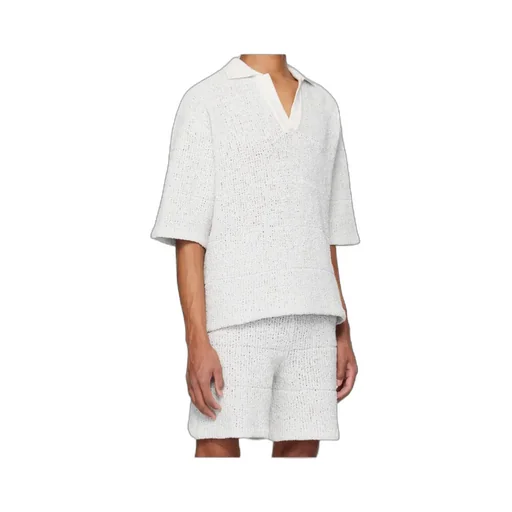 Short-Sleeved Knitted Polo Shirt
