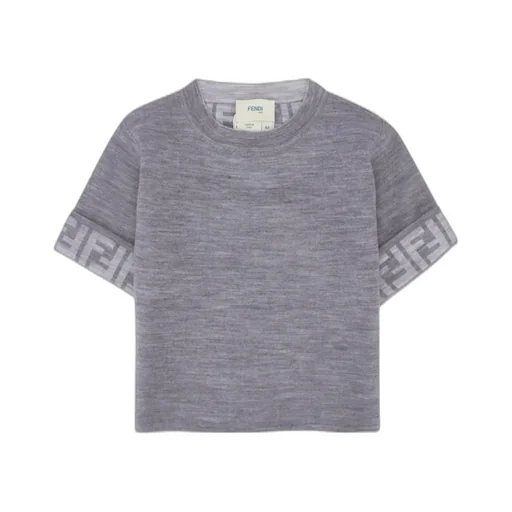 Fendi Kids Crewneck Short-Sleeved Sweater