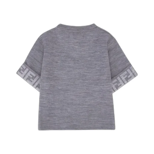 Fendi Kids Crewneck Short-Sleeved Sweater