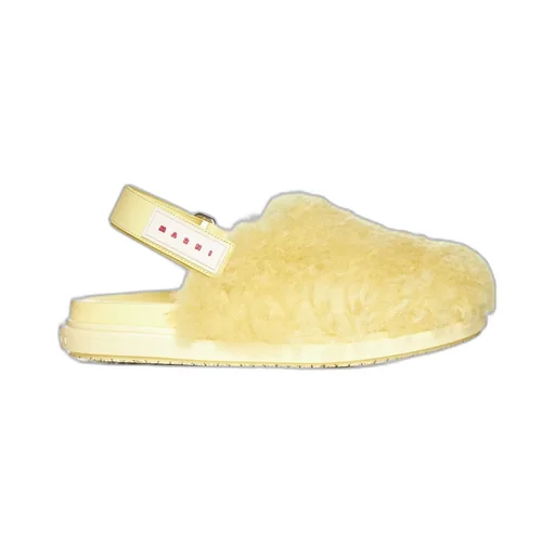 Marni Logo Patch Slingback Sandals