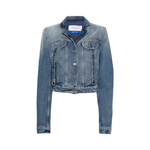Off-White Buttoned Long-Sleeved Denim Jacket