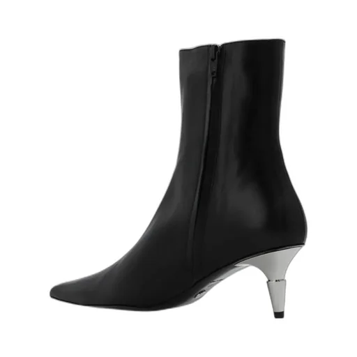 Spike Pointed-Toe Ankle Boots