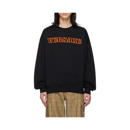 Versace Logo Embroidered Crewneck Sweatshirt