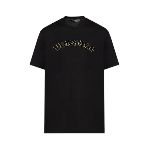 Versace Logo-Embroidered Crewneck T-Shirt