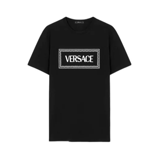Versace Logo Printed Crewneck T-Shirt
