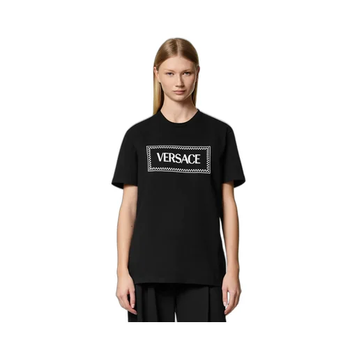 Versace Logo Printed Crewneck T-Shirt