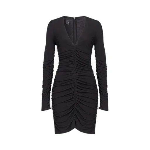 Gathered V-Neck Minidress