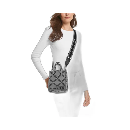 Michael Kors Gigi Logo Jacquard Extra-Small Crossbody Bag