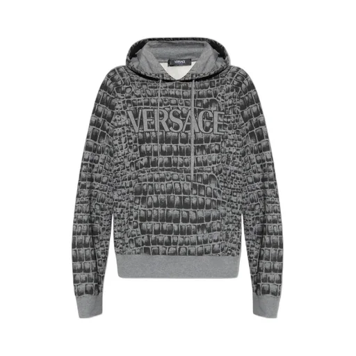 Versace Logo-Printed Drawstring Hoodie