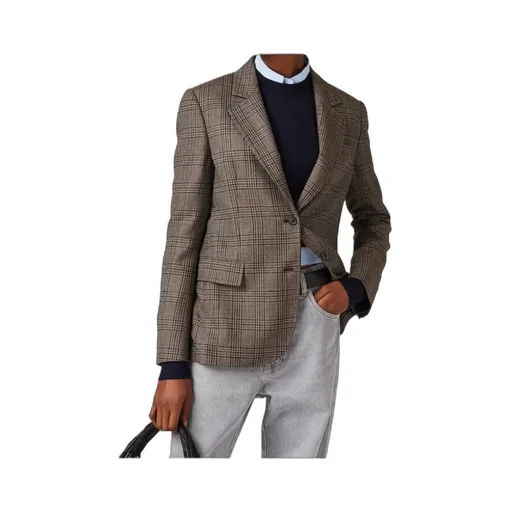 Single-Breasted Prince Of Wales Check Jacket